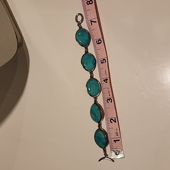 Barse Turquoise Sterling Silver Matching Necklace and Bracelet set - Picture 3 of 15